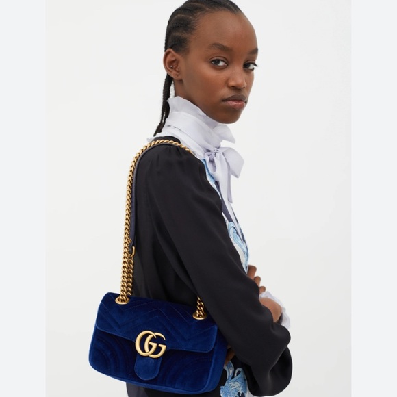 Authentic Gucci Marmont Mini Velvet Bag - Picture 8 of 8